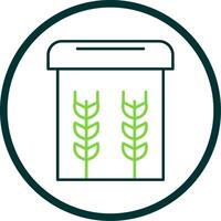Flour Line Circle Icon vector