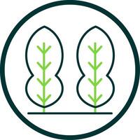 Kaffir Lime Line Circle Icon vector
