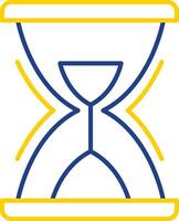 Hourglass Line Two Color Icon vector