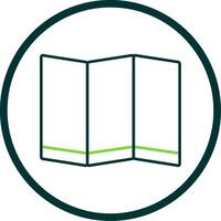 Folding Screen Line Circle Icon vector