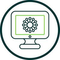Diagram Line Circle Icon vector