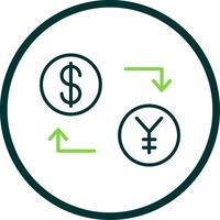 Exchange Line Circle Icon vector