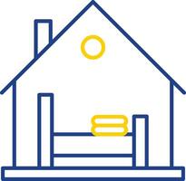 Blanket Line Two Color Icon vector