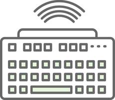Wireless Keyboard Fillay Icon vector