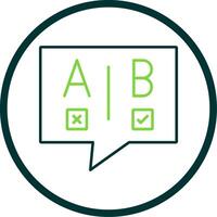 Ab Testing Line Circle Icon vector