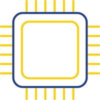 CPU Line Two Color Icon vector