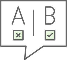 Ab Testing Fillay Icon vector