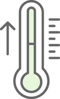 Thermometer Fillay Icon vector