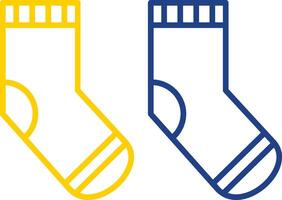 Sock Line Two Color Icon vector