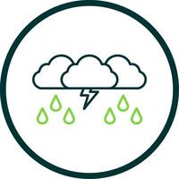 Storm Line Circle Icon vector