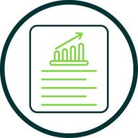Line Graph Line Circle Icon vector