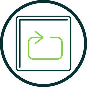 lazo línea circulo icono vector