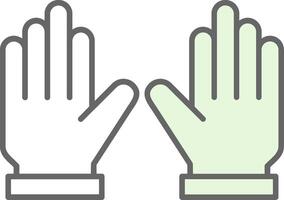 Gloves Fillay Icon vector