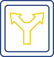 Diverge Line Two Color Icon vector