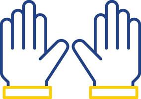 Gloves Line Two Color Icon vector
