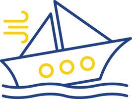 Shipwreck Line Two Color Icon vector