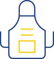 Apron Line Two Color Icon vector