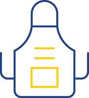 Apron Line Two Color Icon vector