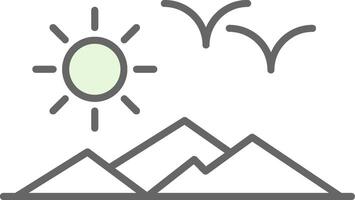 Mountain View Fillay Icon vector