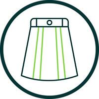 Long Skirt Line Circle Icon vector