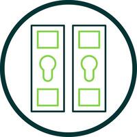 Locker Line Circle Icon vector