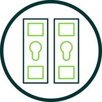 Locker Line Circle Icon vector