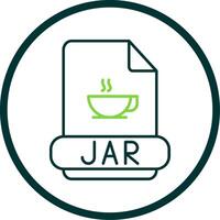 Jar Line Circle Icon vector