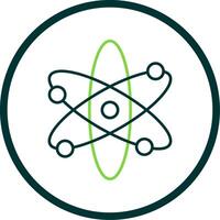 Nuclear Line Circle Icon vector