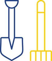 Pitchfork Line Two Color Icon vector