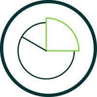 Pie Graphic Line Circle Icon vector