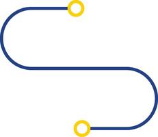 Curve Line Two Color Icon vector