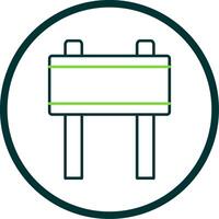 Banner Line Circle Icon vector