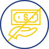 Stop Corruption Line Two Color Icon vector