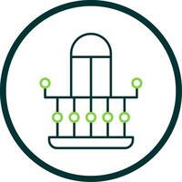 Balcony Line Circle Icon vector