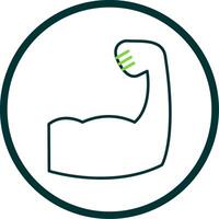 Brawn Line Circle Icon vector