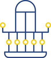 Balcony Line Two Color Icon vector