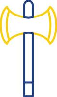 Axe Line Two Color Icon vector