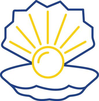 Shell Line Two Color Icon vector