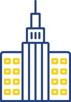 Skycraper Line Two Color Icon vector