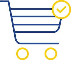 Checkout Line Two Color Icon vector