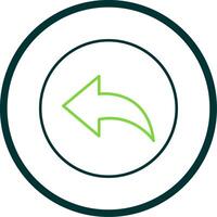 Previous Line Circle Icon vector