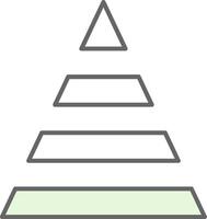 Pyramid Fillay Icon vector