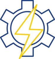 Setting Line Two Color Icon vector