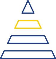 Pyramid Line Two Color Icon vector