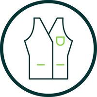 Vest Line Circle Icon vector