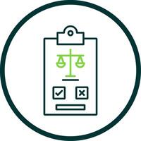 Regulation Line Circle Icon vector