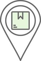 Tracking Fillay Icon vector
