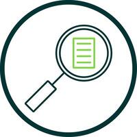 Audit Line Circle Icon vector
