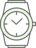 elegante reloj relleno icono vector