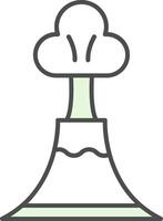 Volcano Fillay Icon vector